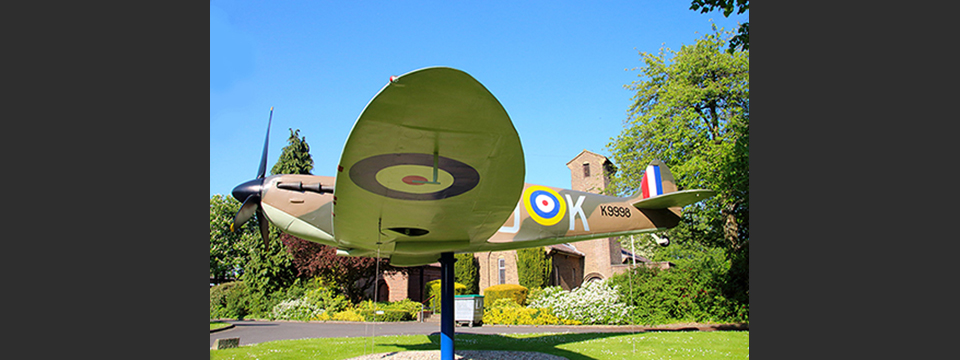 Supermarine Spitfire model, Biggin Hill, Kent