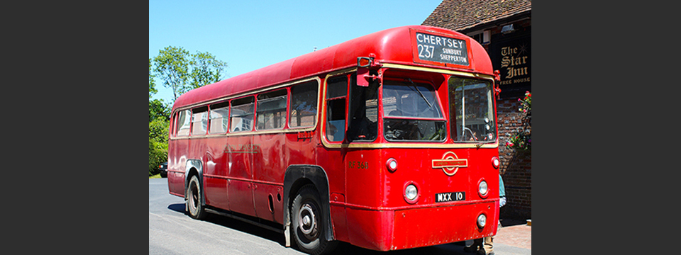 Vintage bus, Charabanc, 237 bus, Chertsey